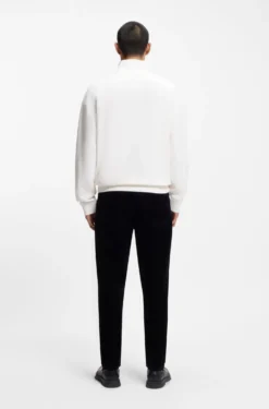 Relaxed-Fit Sweatshirt aus Baumwolle mit Troyerkragen