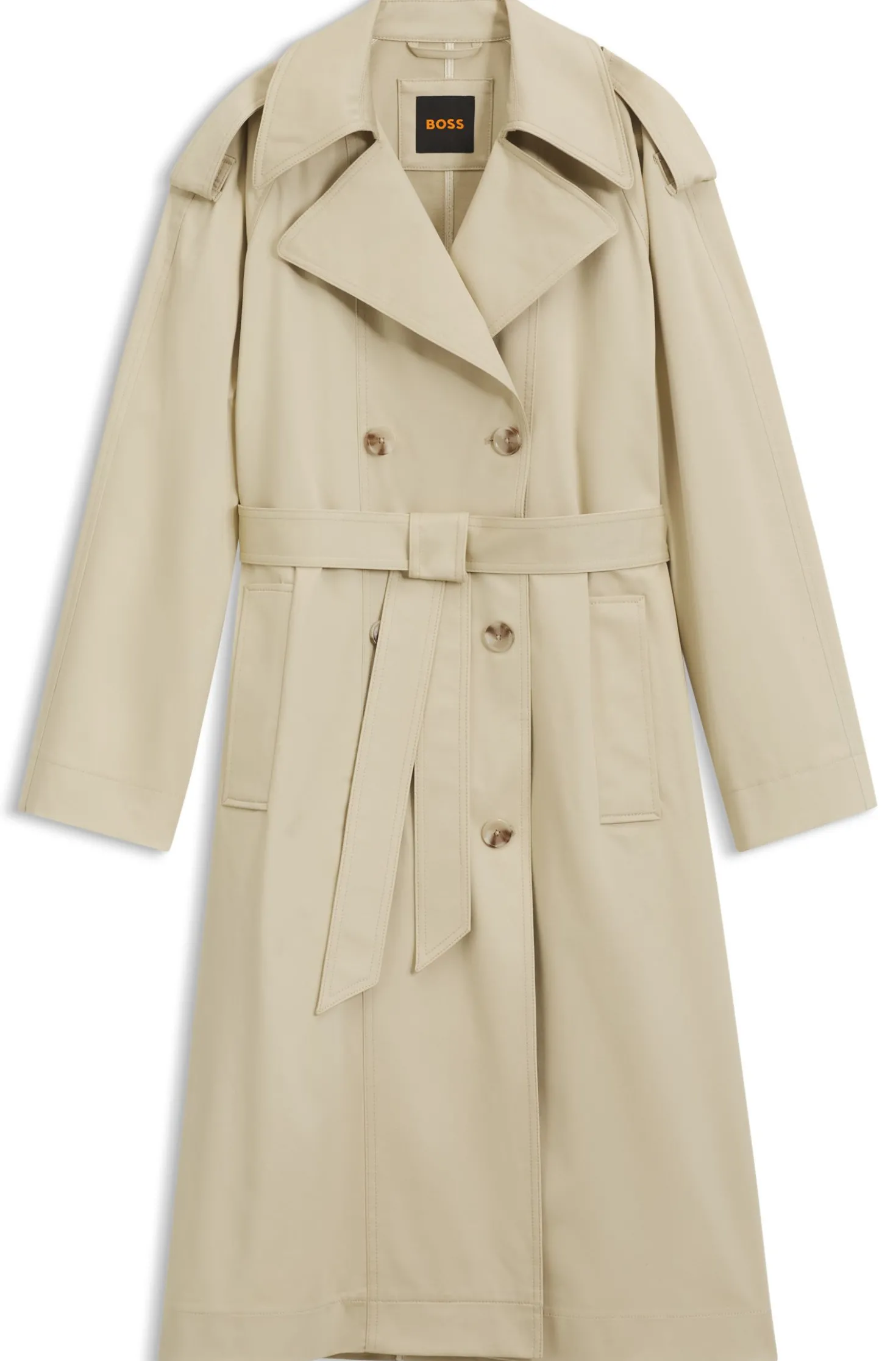 Relaxed-Fit Trenchcoat aus wasserabweisender Baumwolle mit Stretch-Anteil