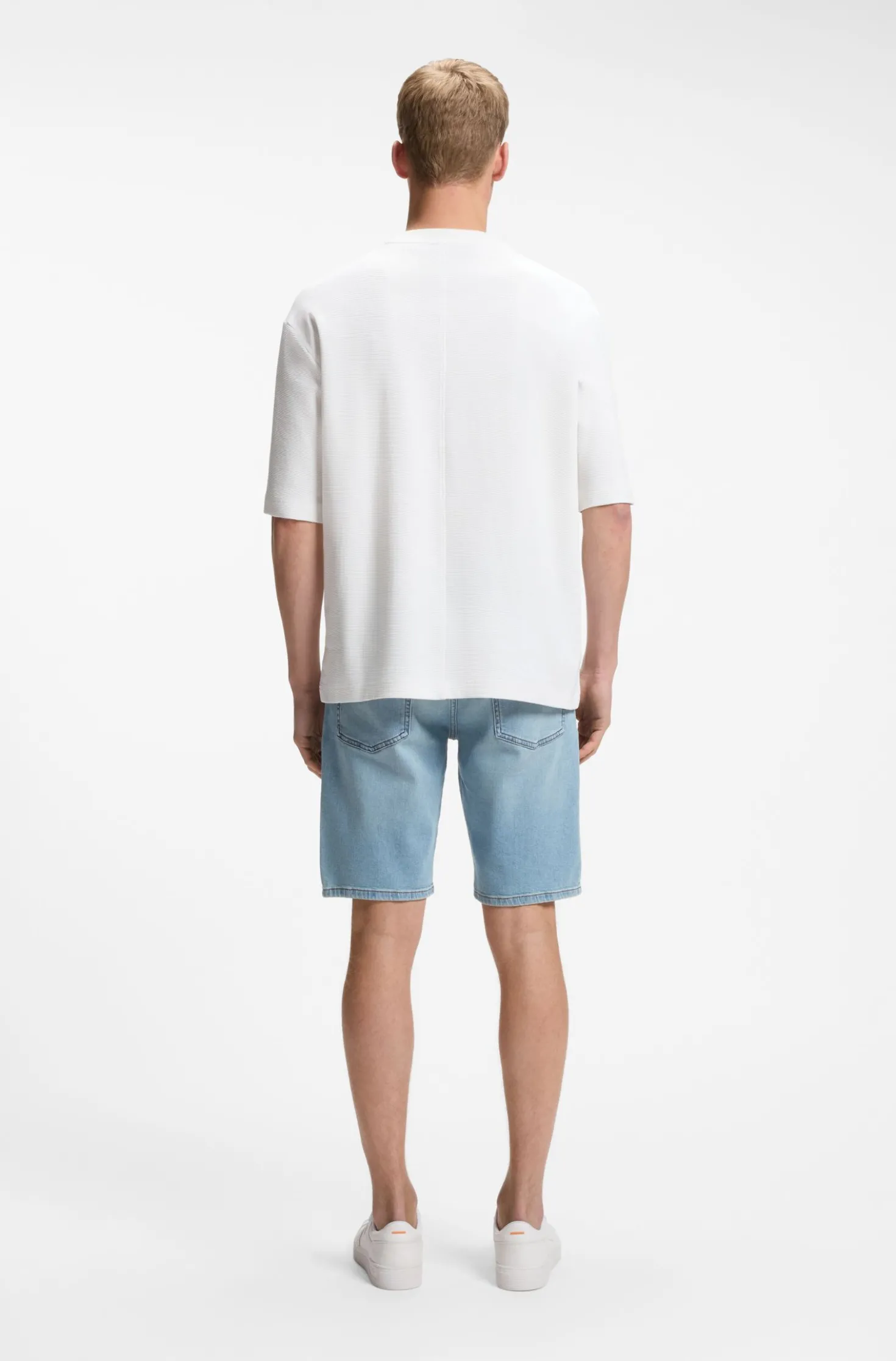 Relaxed-Fit T-Shirt aus Baumwolle mit Waffelstruktur