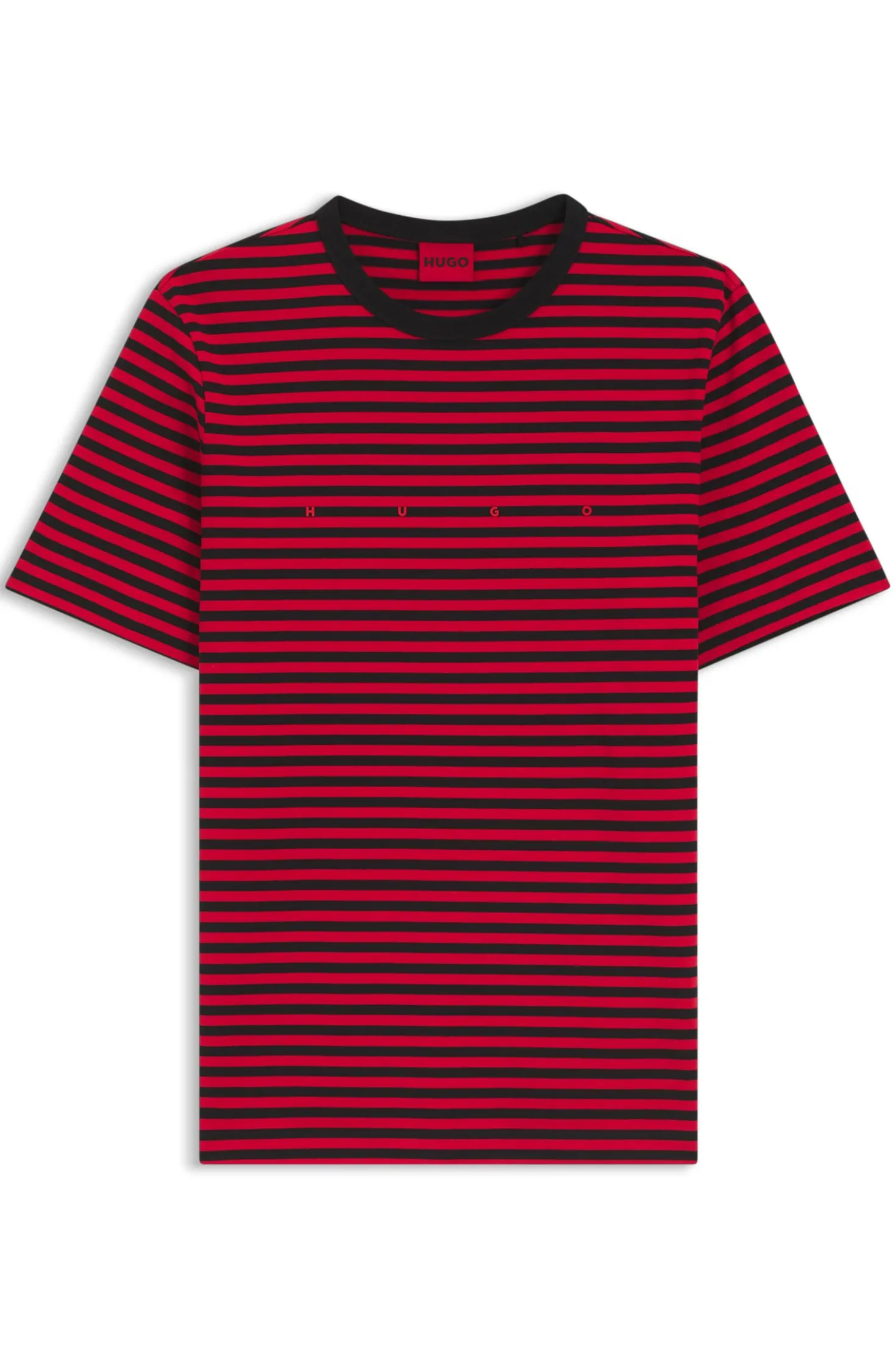 Relaxed-Fit T-Shirt aus Baumwoll-Jersey mit Streifen-Muster