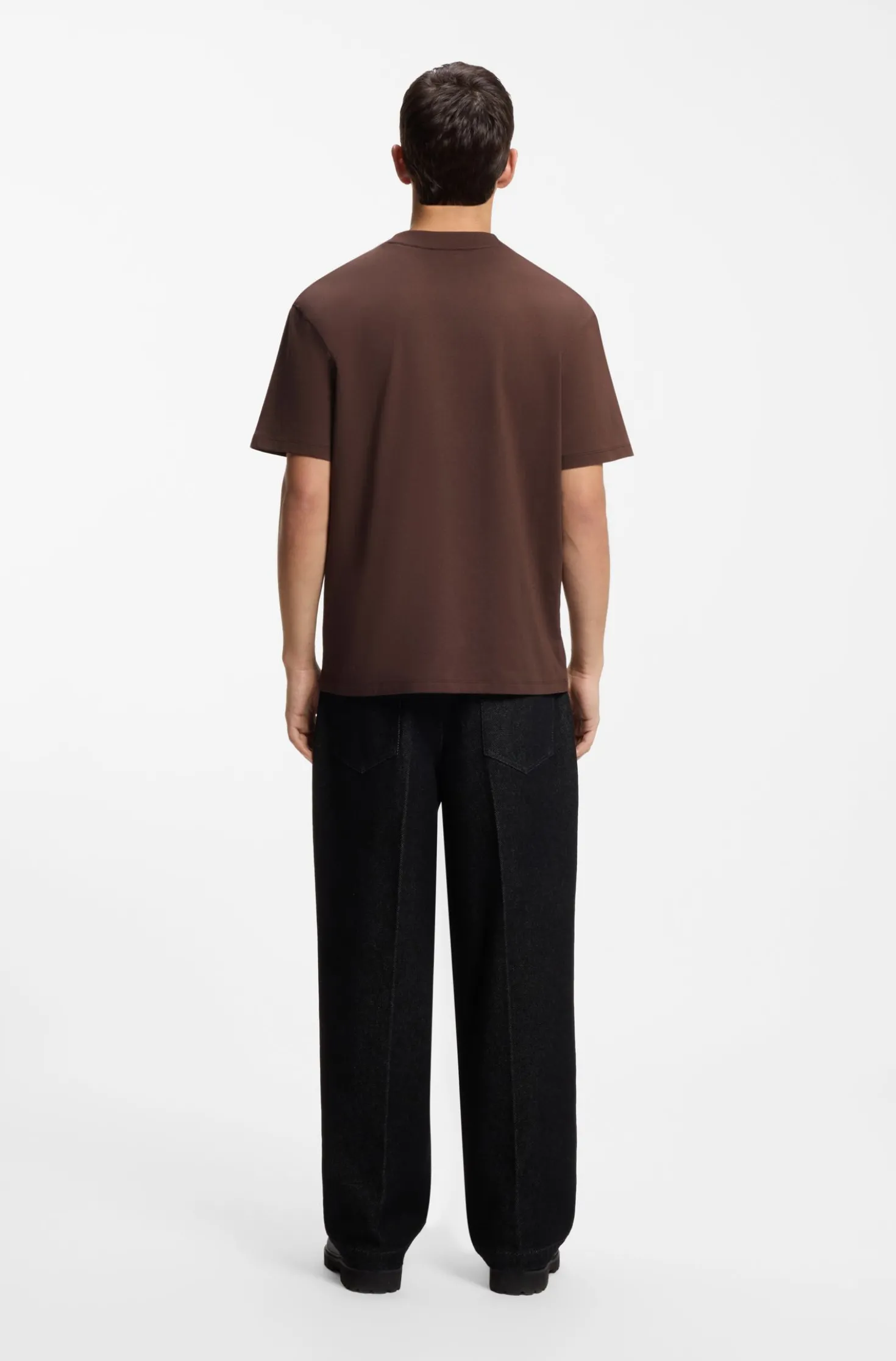Relaxed-Fit T-Shirt mit zentralem Logo-Detail