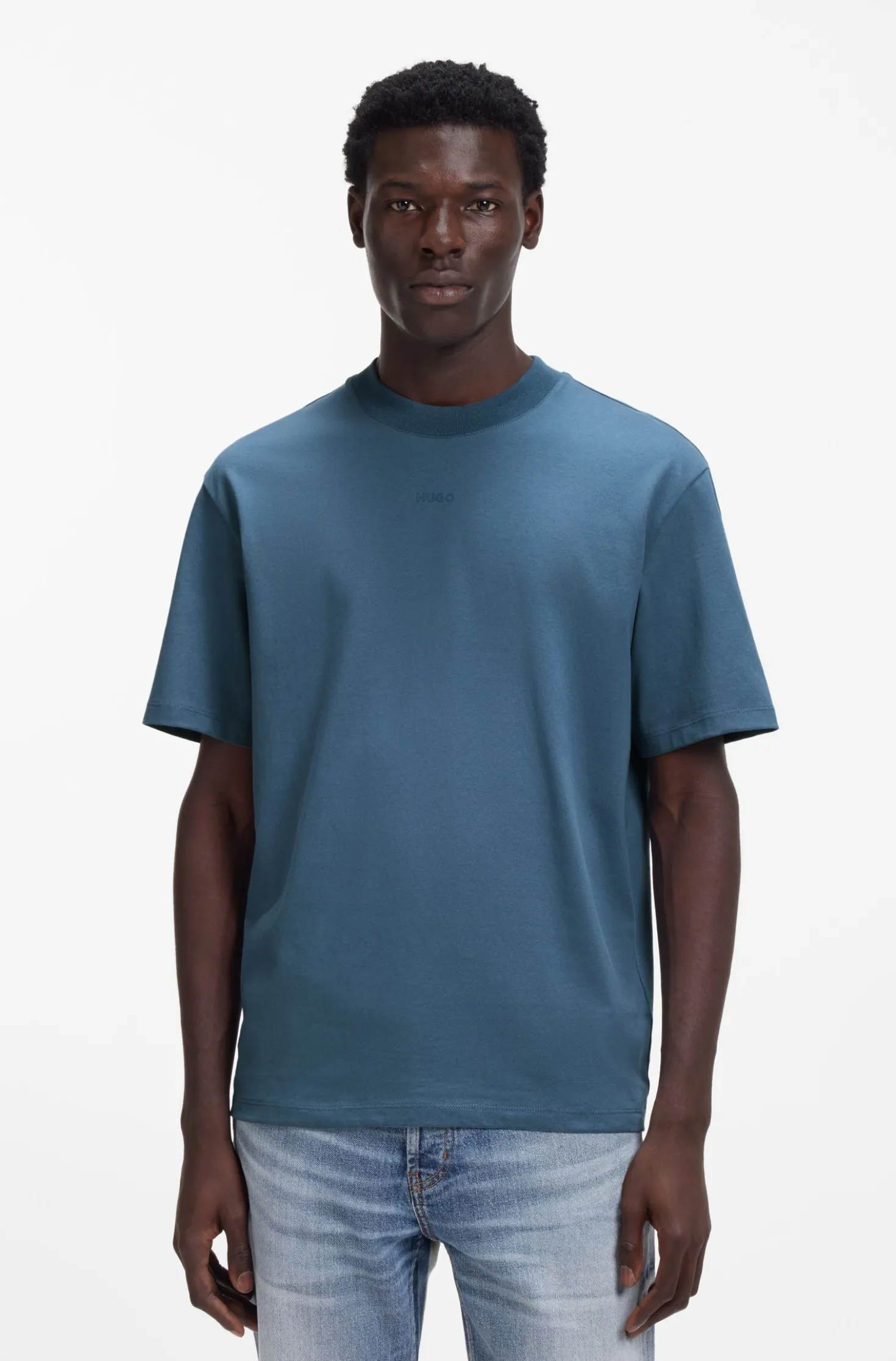 Relaxed-Fit T-Shirt mit zentralem Logo-Detail