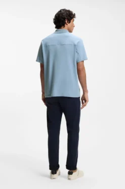 Relaxtes Poloshirt aus Interlock-Baumwolle mit Logo-Artwork