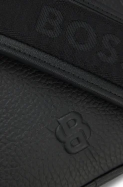 Reporter-Tasche aus italienischem Leder mit Double-B-Monogramm