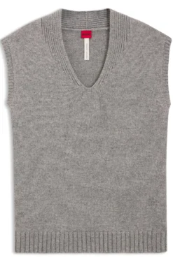 Ärmelloser Pullover aus Woll-Mix