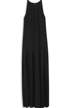 Ärmelloses Kleid mit Plissee-Rockeinsätzen