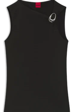 Ärmelloses Top mit Logo-Schließe-Detail