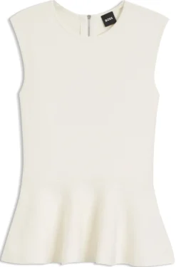 Ärmelloses Top mit Schößchen-Saum