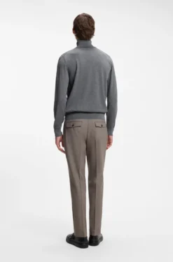 Rollkragenpullover aus extrafeiner Merinowolle
