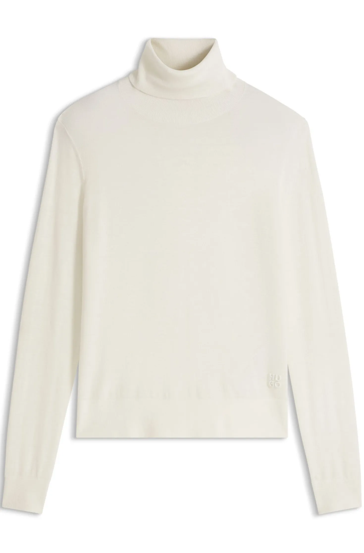 Rollkragenpullover aus Woll-Mix mit Kaschmir