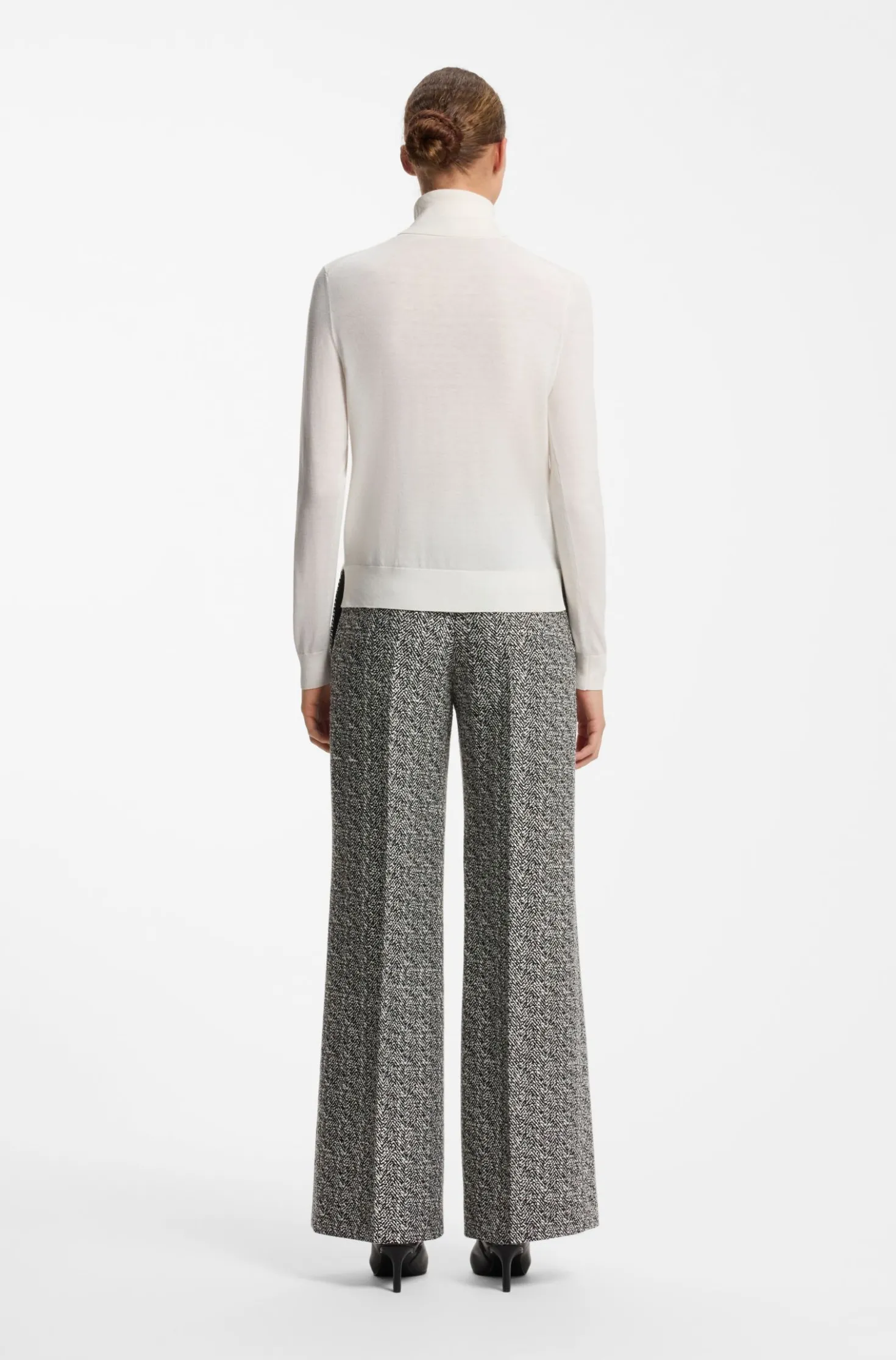 Rollkragenpullover aus Woll-Mix mit Kaschmir