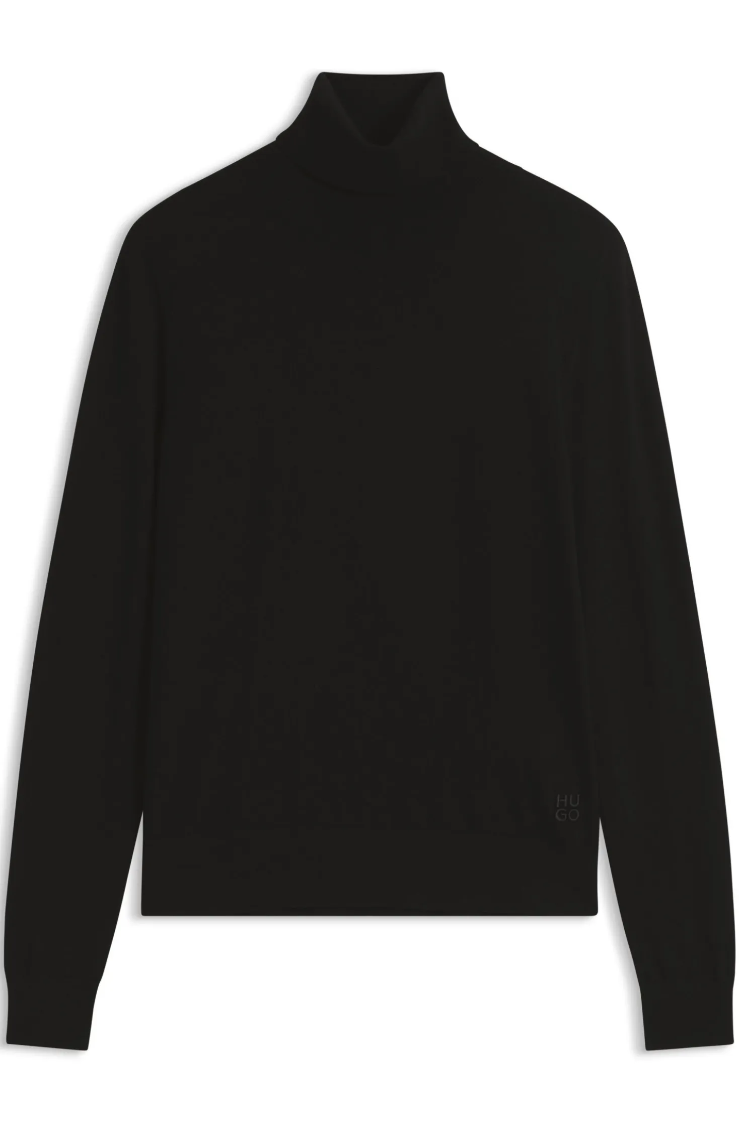 Rollkragenpullover aus Woll-Mix mit Kaschmir