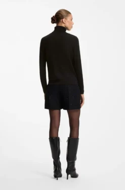 Rollkragenpullover aus Woll-Mix mit Kaschmir