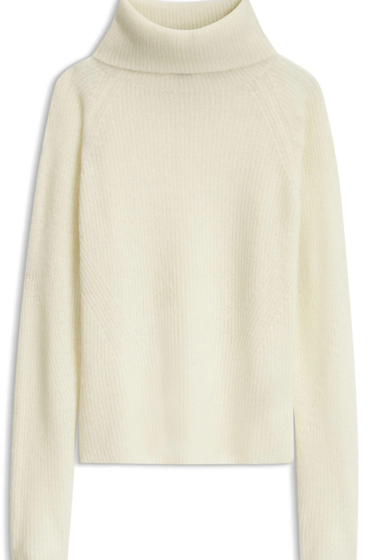 Rollkragenpullover mit offener Strickstruktur