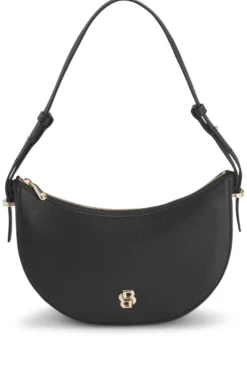 Schultertasche aus Leder mit Double-B-Monogramm