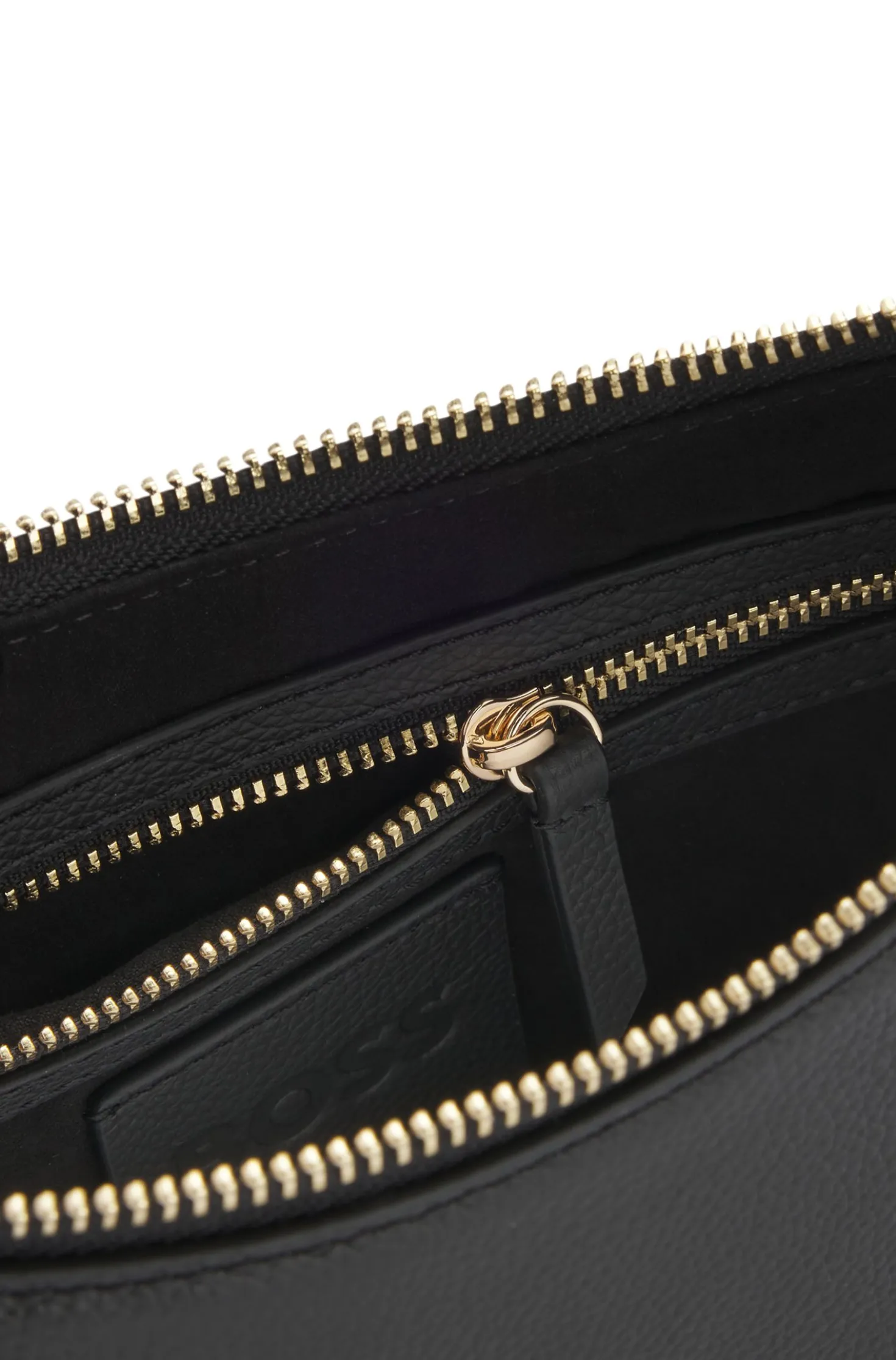 Schultertasche aus Leder mit Double-B-Monogramm