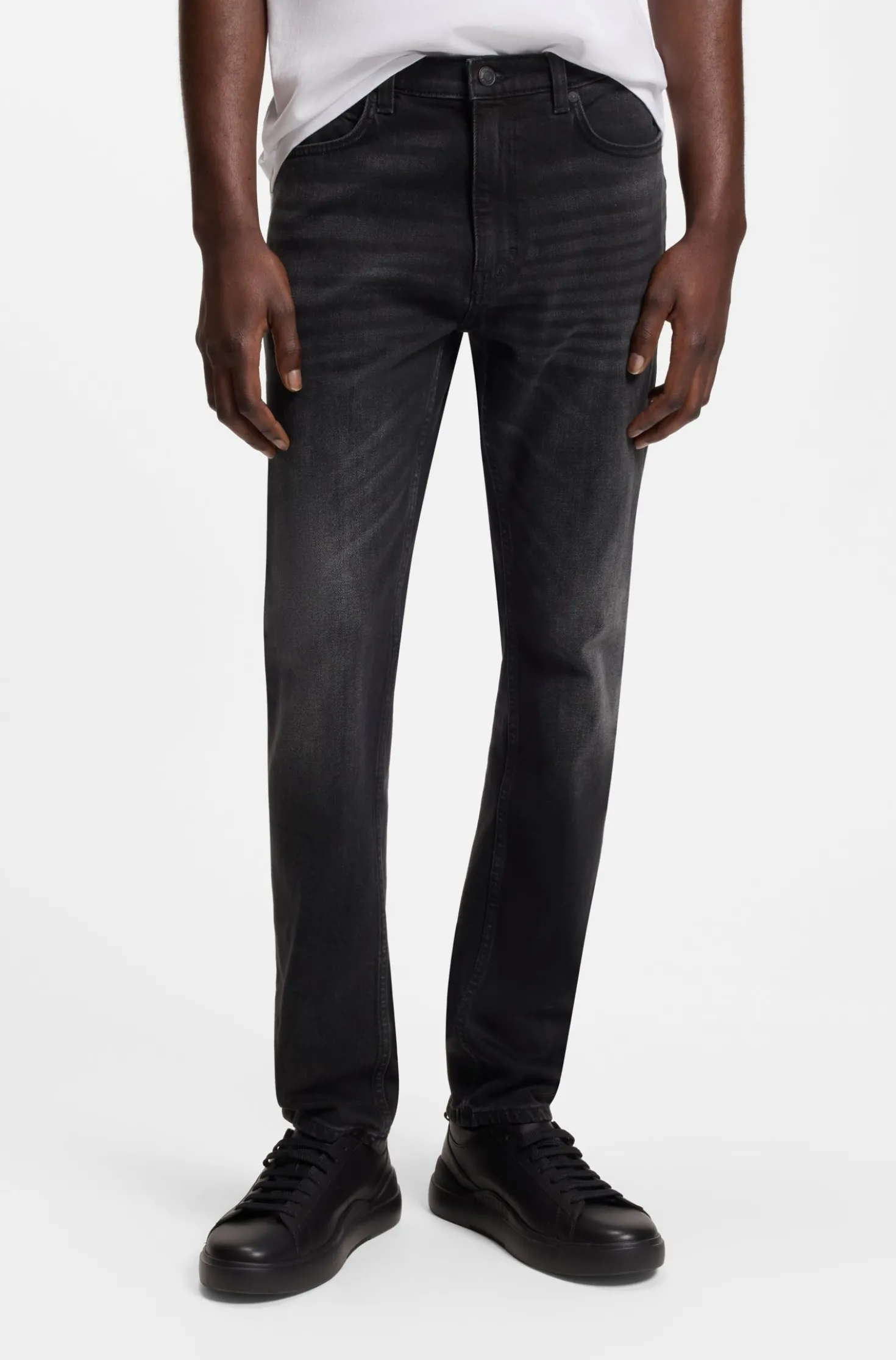 Schwarze Extra Slim-Fit Jeans aus Stretch-Denim