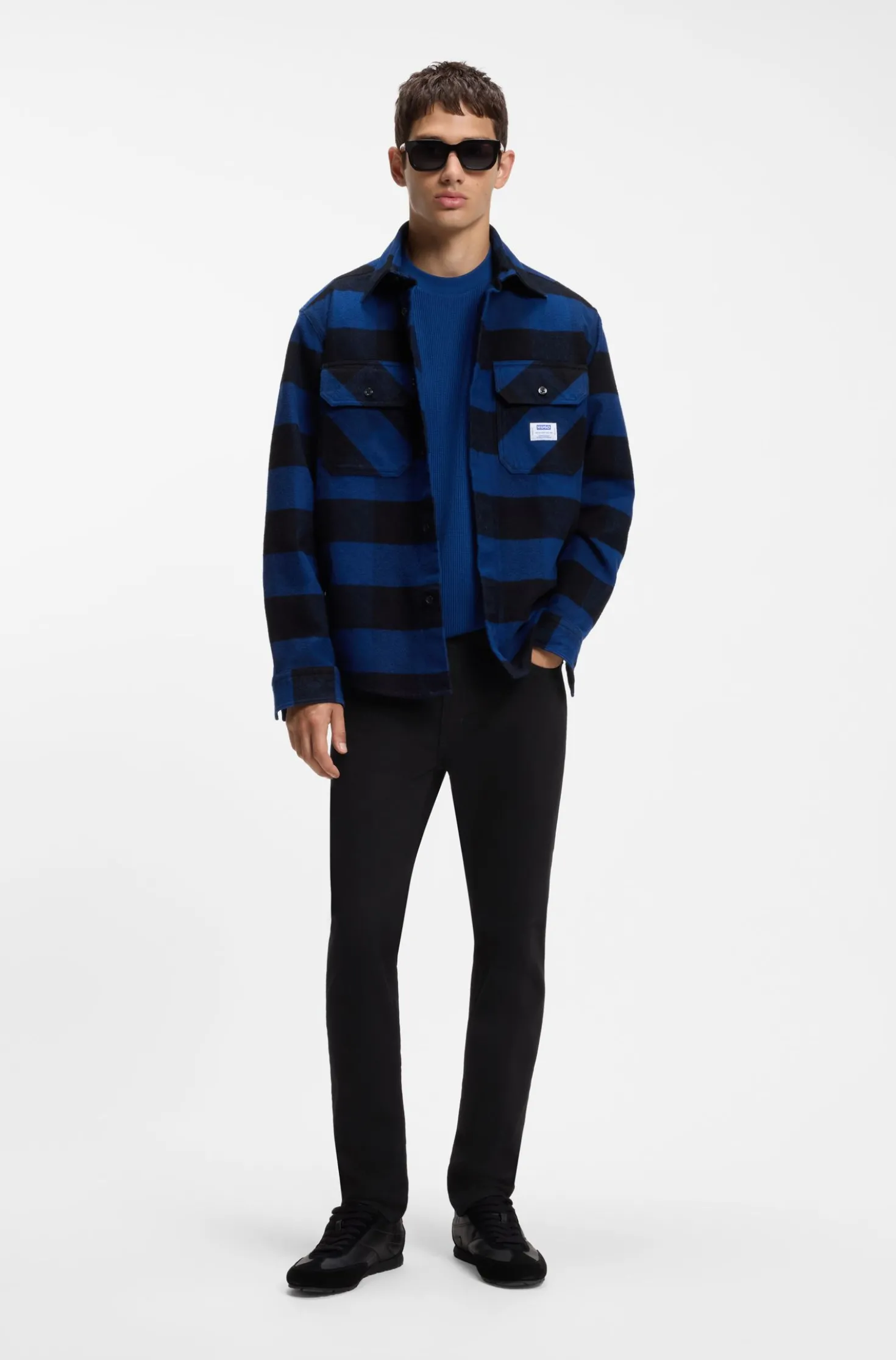 Schwarze Skinny-Fit Jeans mit Rinse-Wash-Finish
