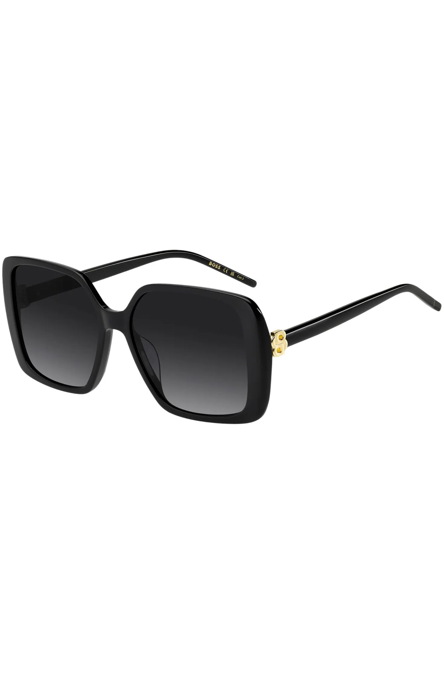 Schwarze Sonnenbrille mit Double-B-Monogramm