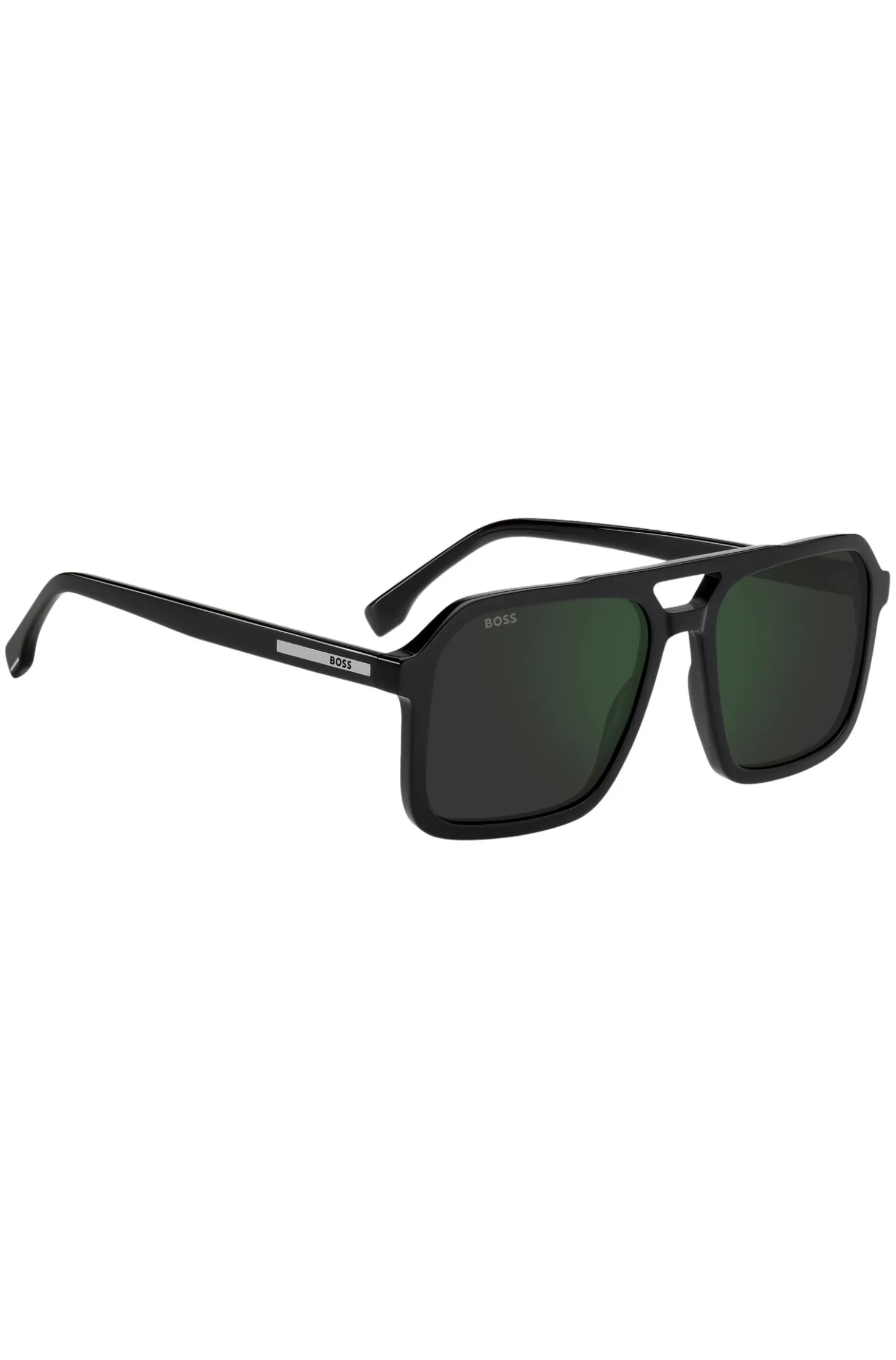 Schwarze Sonnenbrille mit Logo-Details