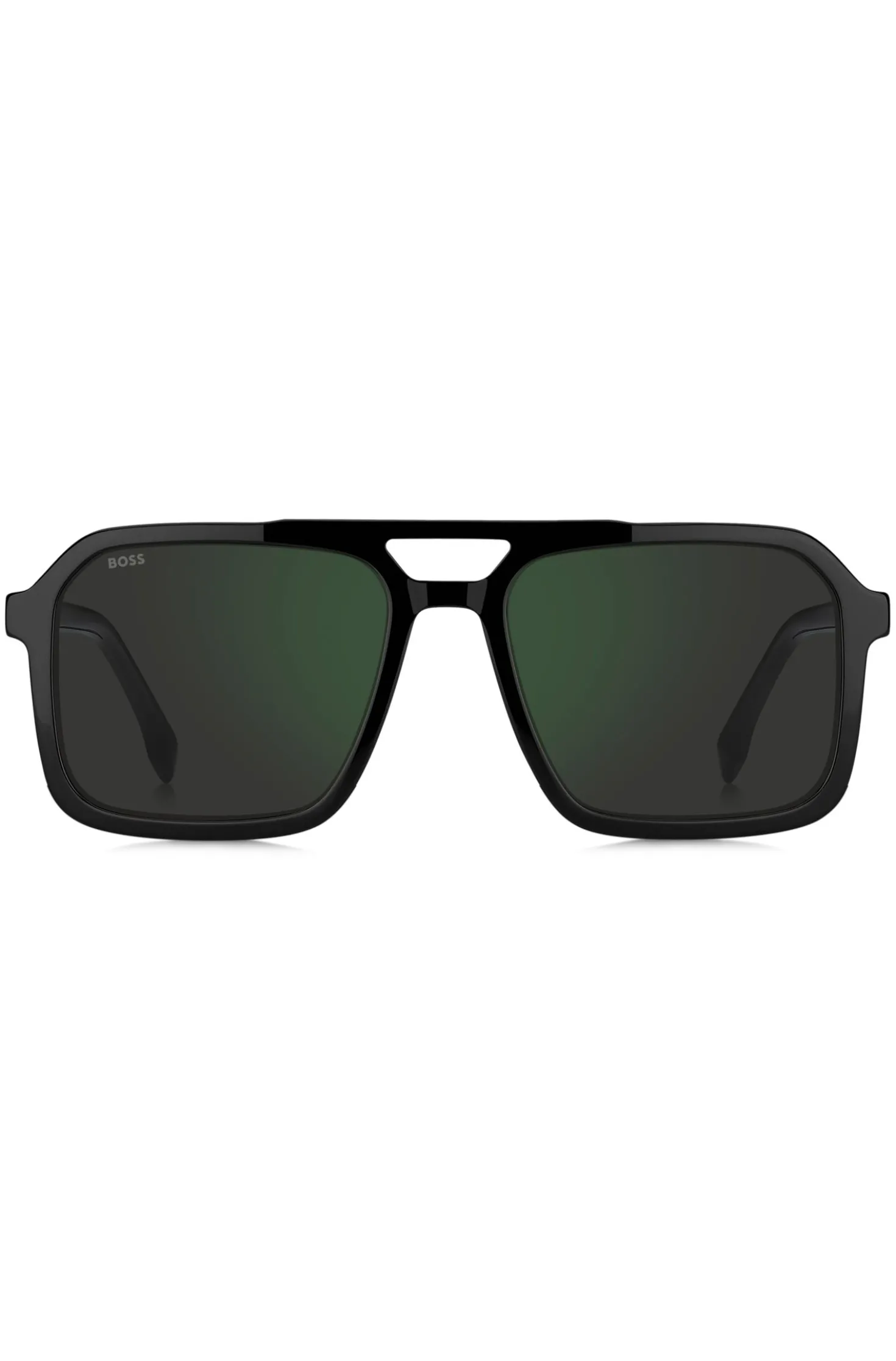 Schwarze Sonnenbrille mit Logo-Details