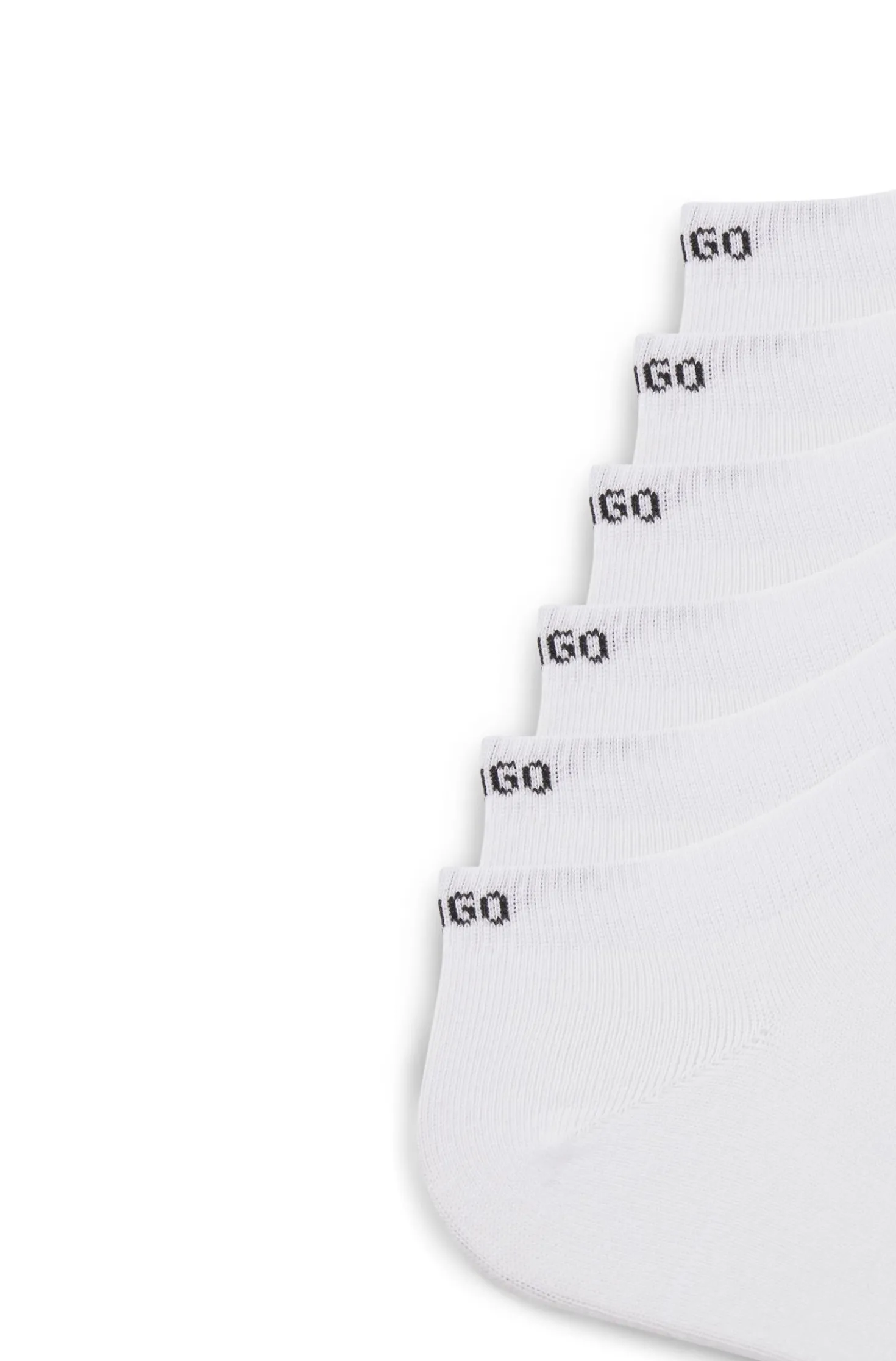 Sechserpack Sneakers-Socken aus Baumwoll-Mix mit Logos