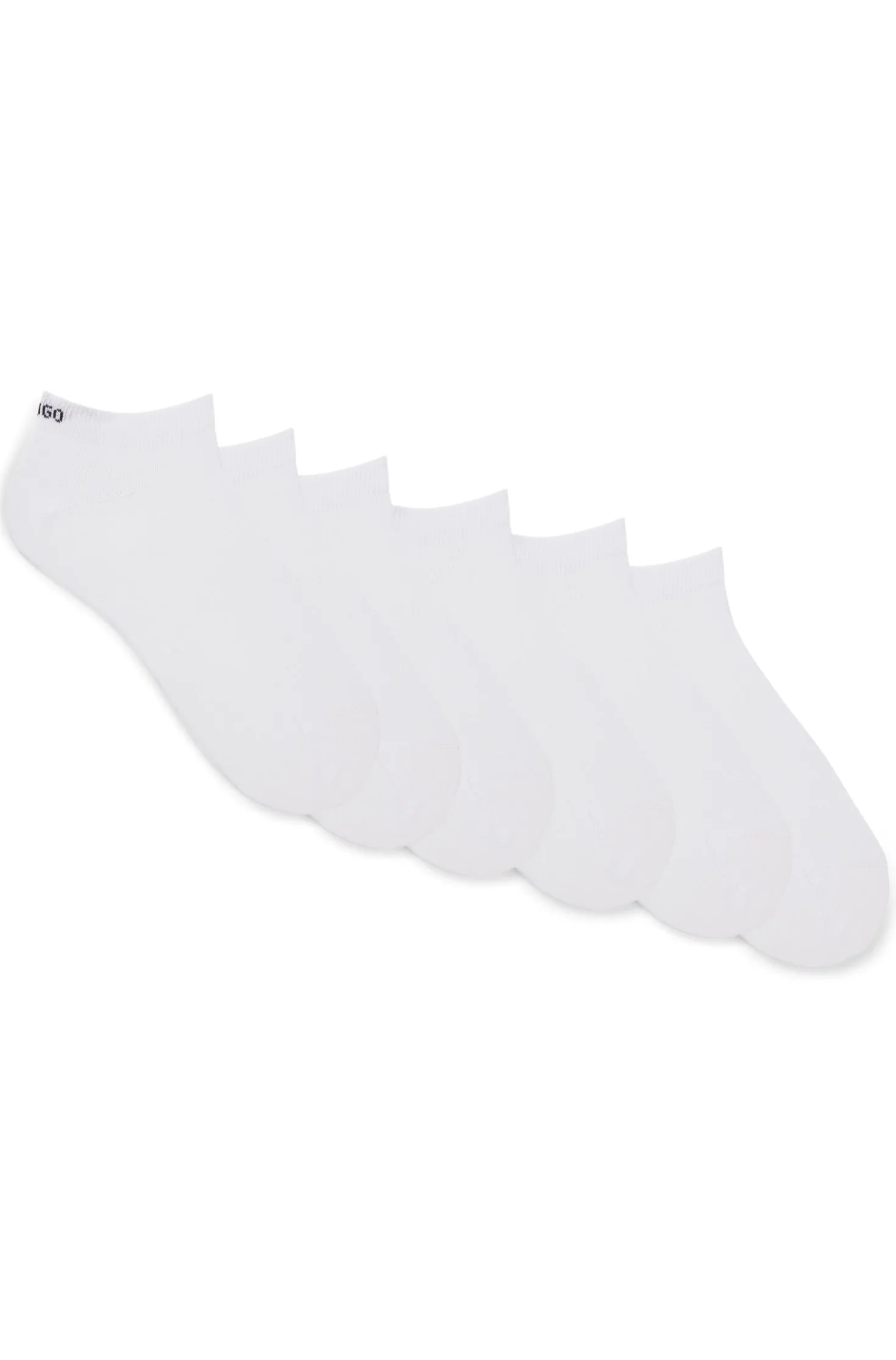 Sechserpack Sneakers-Socken aus Baumwoll-Mix mit Logos