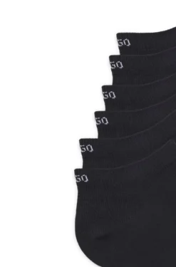 Sechserpack Sneakers-Socken aus Baumwoll-Mix mit Logos