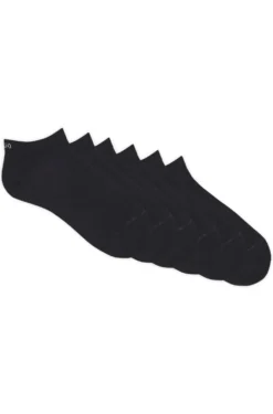 Sechserpack Sneakers-Socken aus Baumwoll-Mix mit Logos