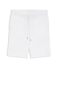 Shorts aus Baumwoll-Mix mit Rippstrick