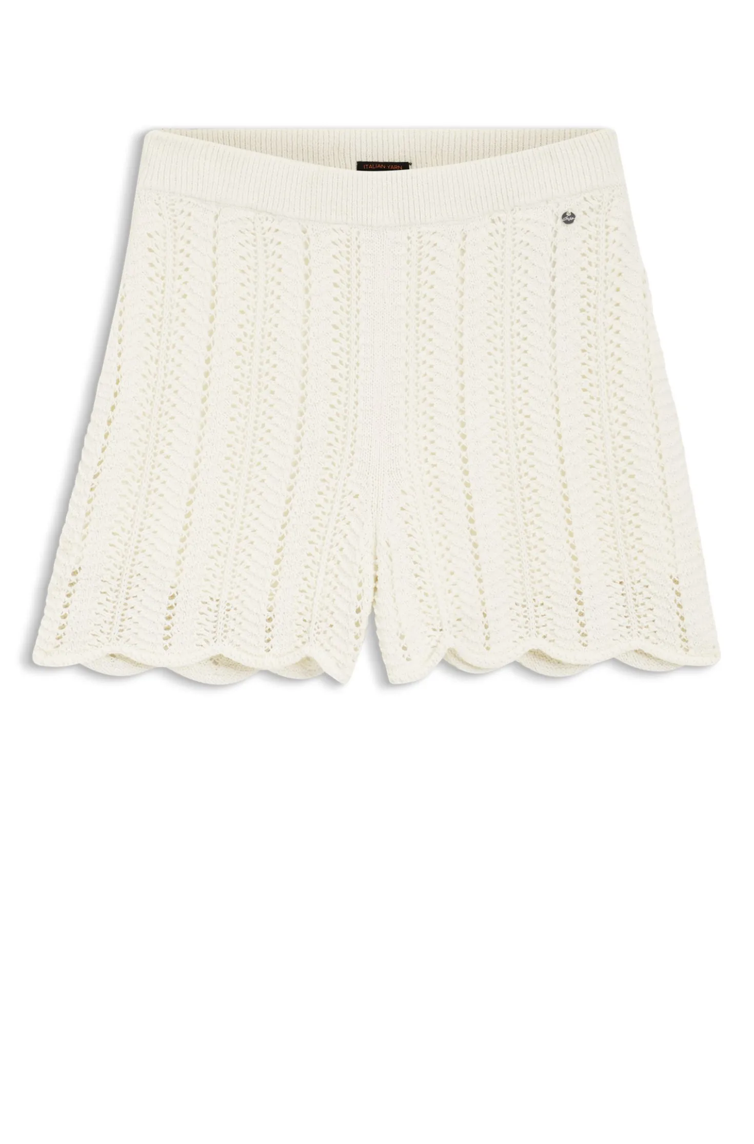 Shorts aus gestricktem Baumwoll-Mix mit Wellenstruktur