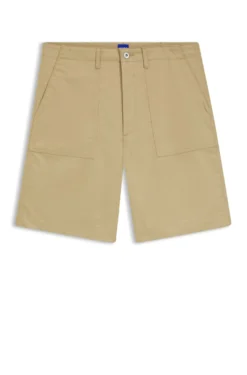 Shorts aus merzerisierter Baumwoll-Canvas