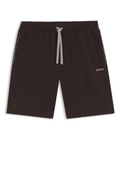 Shorts aus Stretch-Baumwolle mit Logo-Stickerei