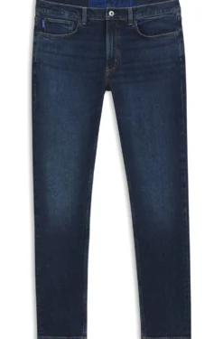 Skinny-Fit Jeans aus blauem Stretch-Denim mit Stone-washed-Finish