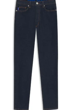 Skinny-Fit Jeans aus dunkelblauem Stretch-Denim