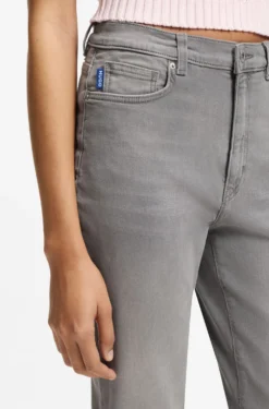 Skinny-Fit Jeans aus dunkelgrauem Stretch-Denim