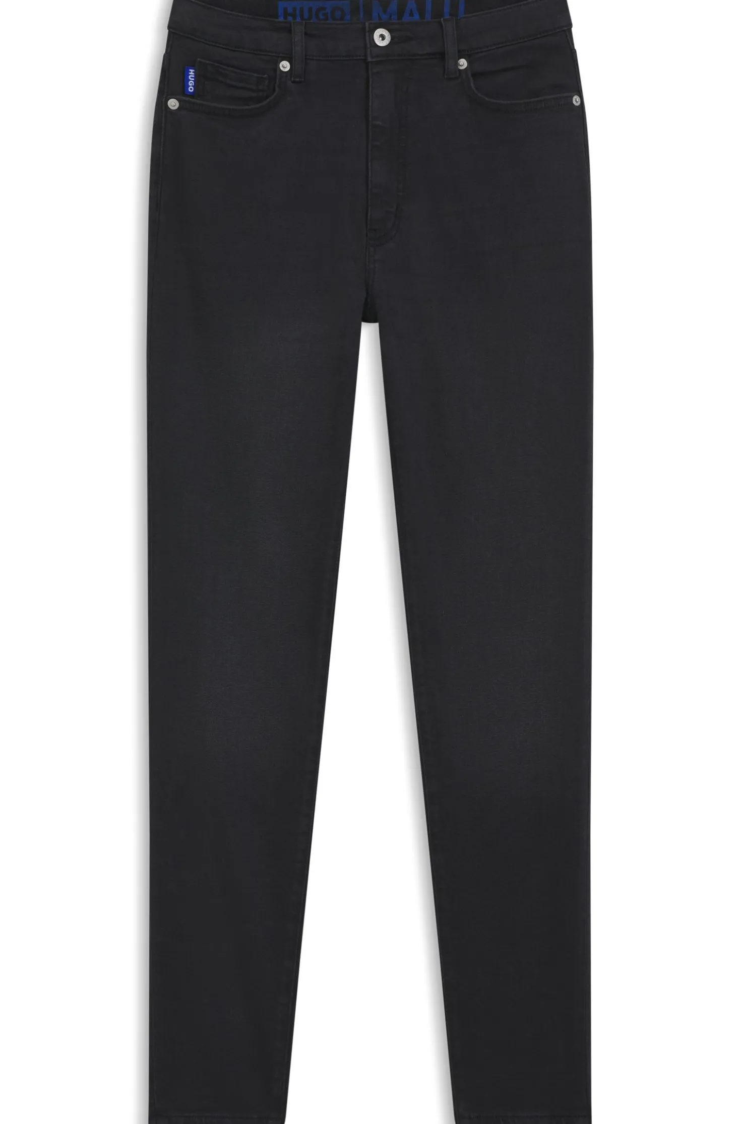 Skinny-Fit Jeans aus schwarzem Stretch-Denim