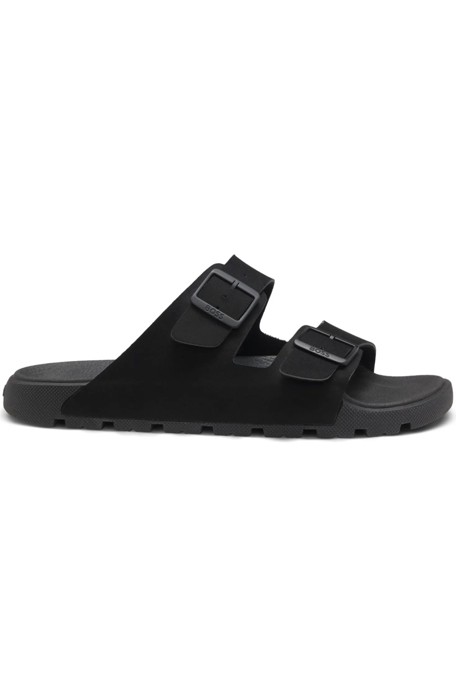 Slides mit zwei Riemen und Logo-Schließe