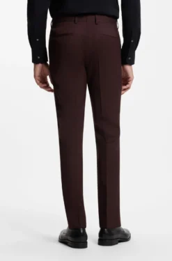 Slim-Fit Anzug aus fein gemusterter Schurwolle