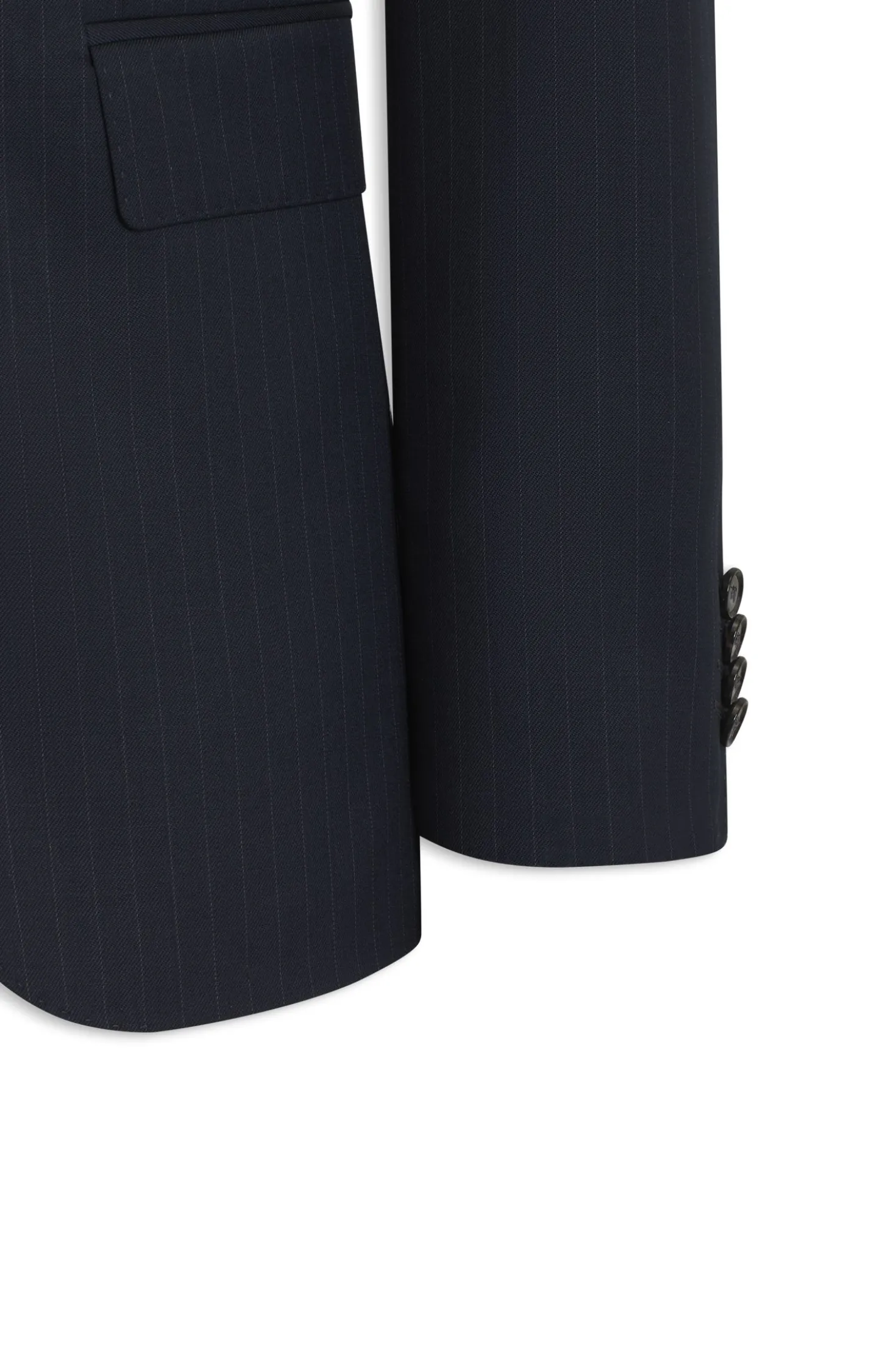 Slim-Fit-Anzug aus gestreifter italienischer Schurwolle