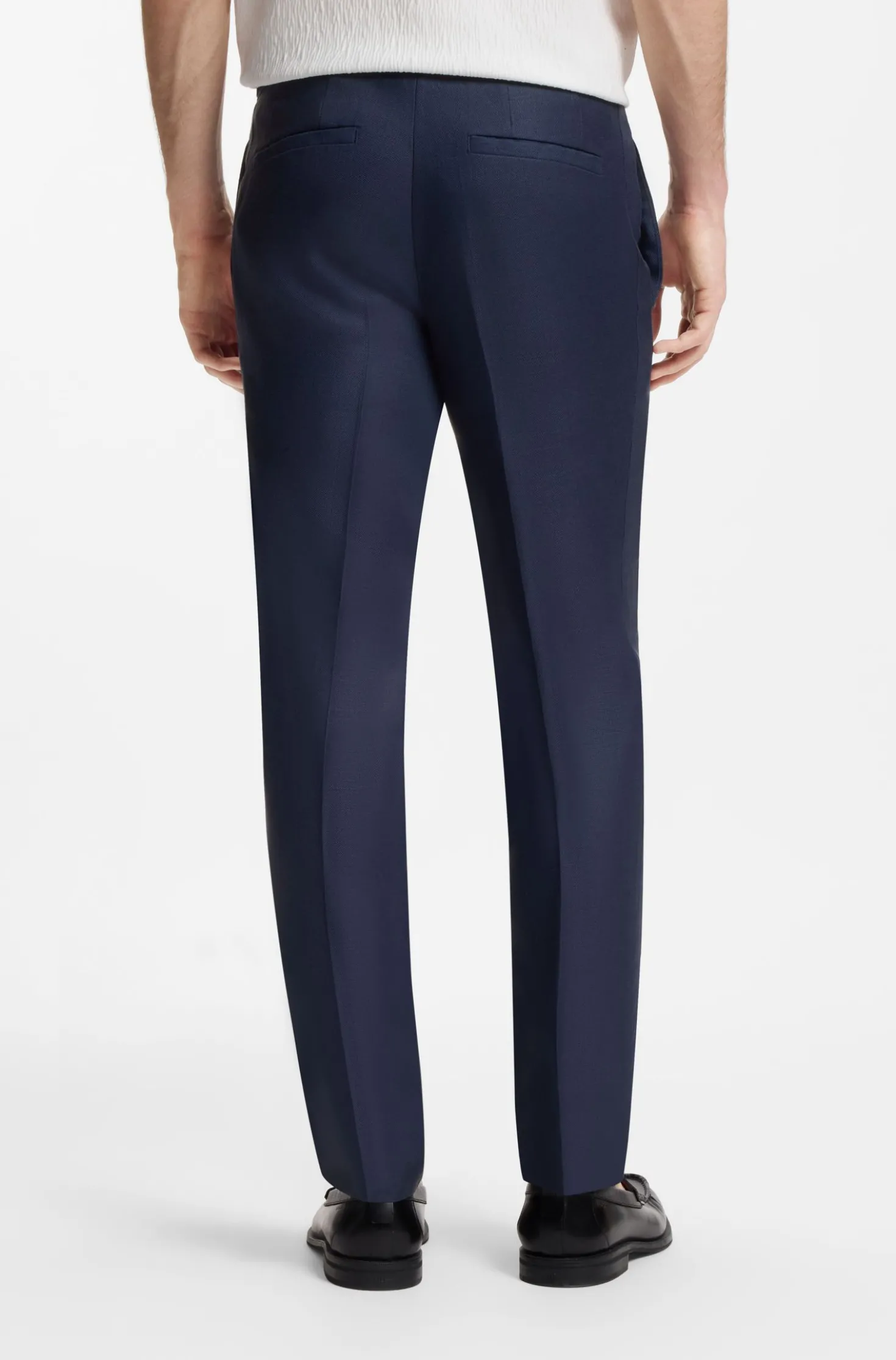 Slim-Fit Anzug aus Leinen-Twill