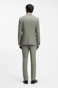 Slim-Fit Anzug aus strukturiertem Stretch-Gewebe