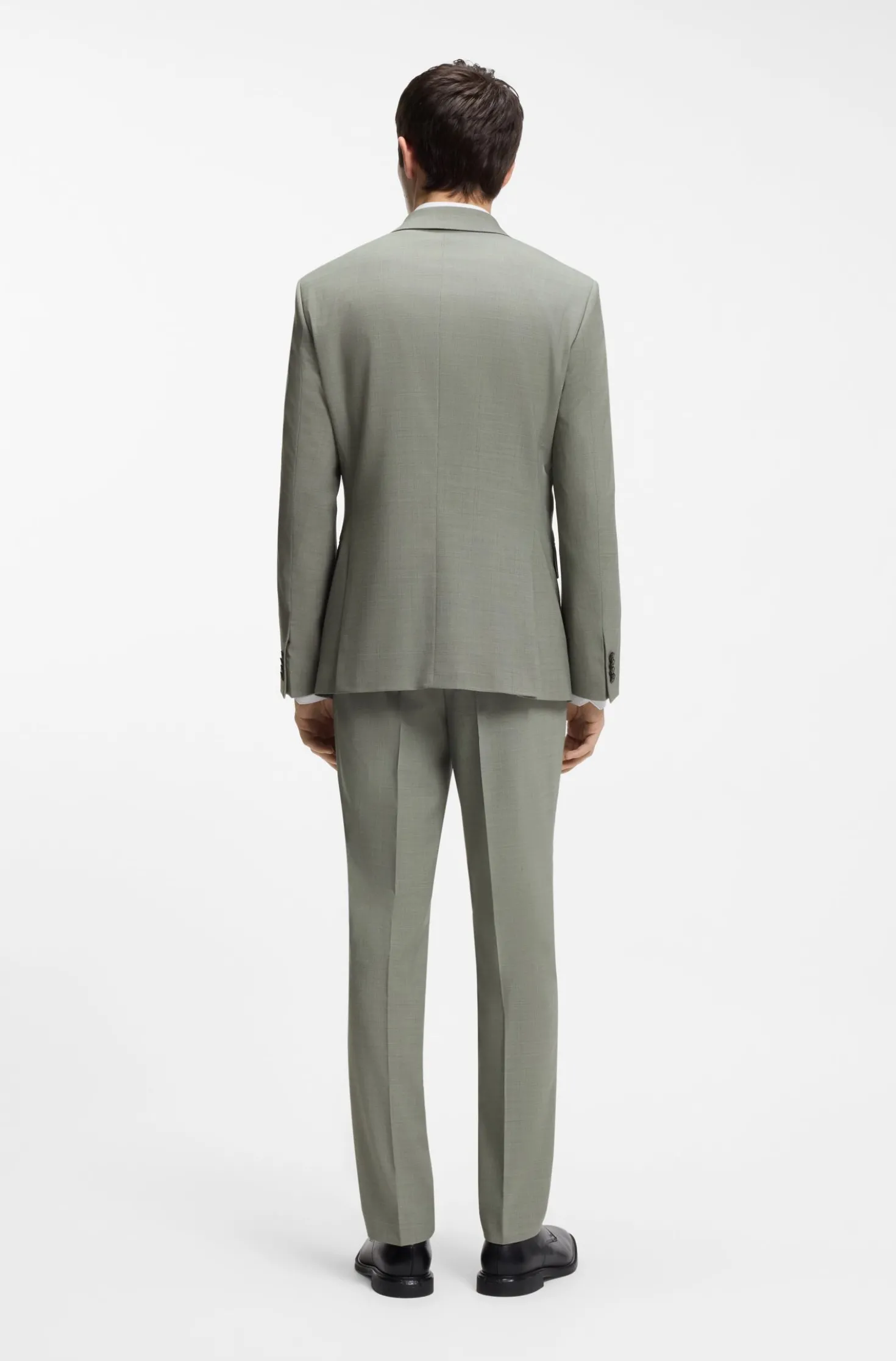 Slim-Fit Anzug aus strukturiertem Stretch-Gewebe