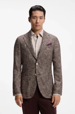 Slim-Fit Blazer aus fein gemustertem Gewebe