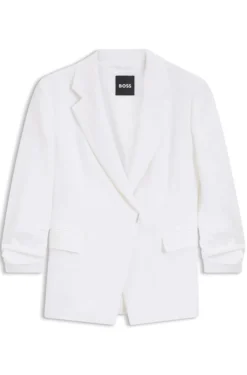 Slim-Fit Blazer aus Leinen-Mix