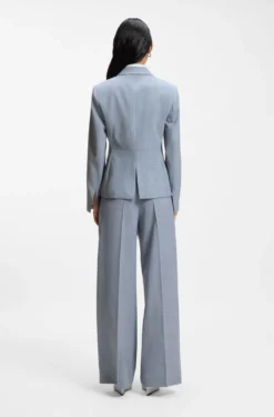 Slim-Fit Blazer aus melierter Schurwolle