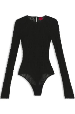 Slim-Fit Body aus Stretch-Spitze