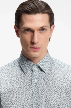 Slim-Fit Business-Hemd aus Stretch-Popeline