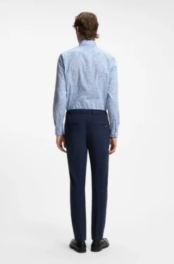 Slim-Fit Business-Hemd aus Stretch-Popeline