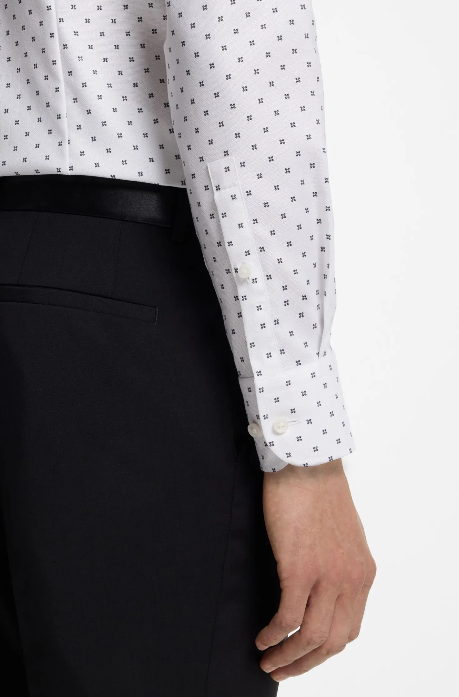 Slim-Fit Business-Hemd aus Stretch-Baumwolle